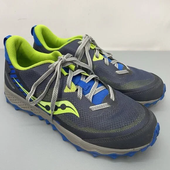 Saucony Peregrine 11 Sneakers Shoes Trail Running Hiking Outdoor Blue Kids 6 - Picture 1 of 14